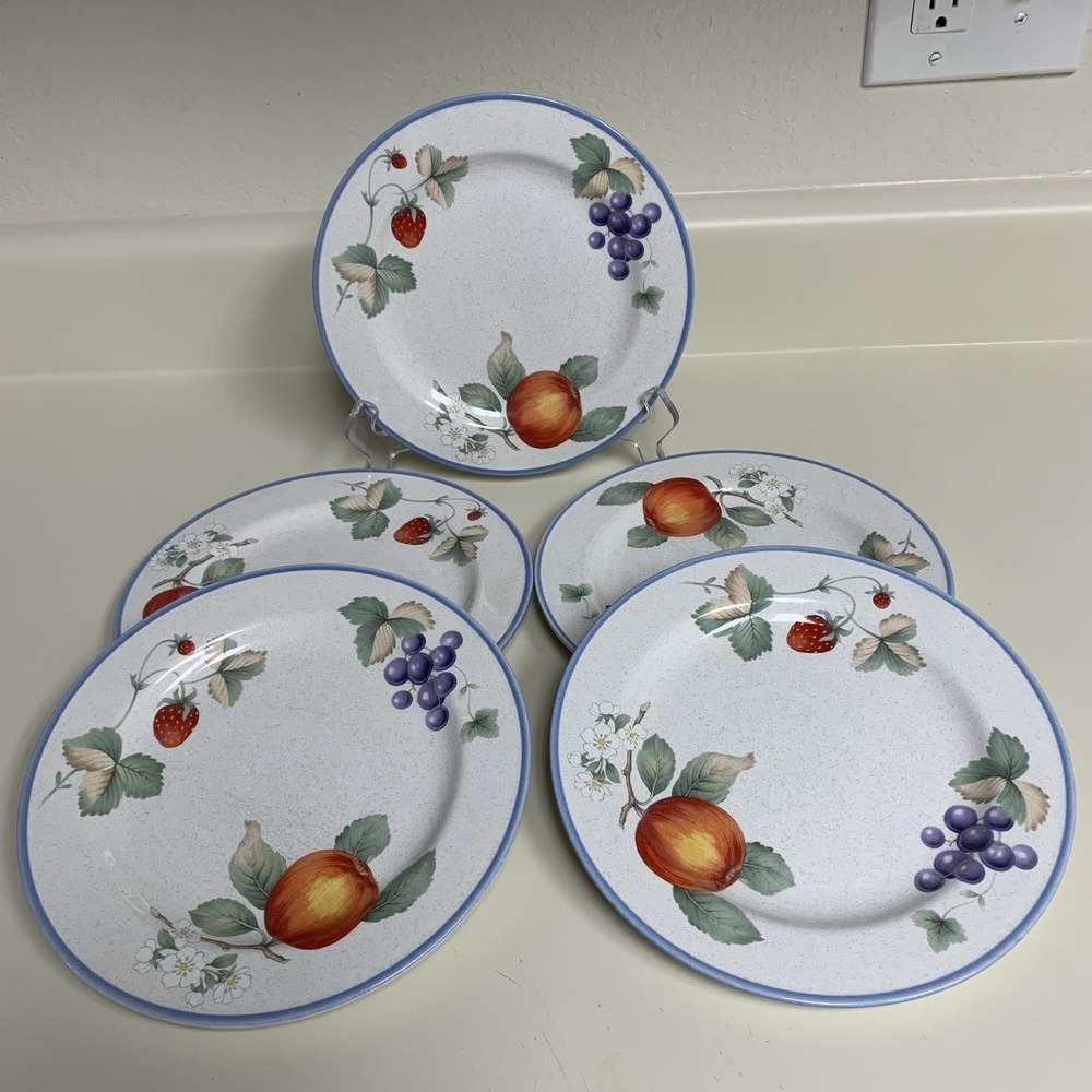 Savoir Vivre Luscious JJ017 Salad Plates 7.75" Set of 5 Dessert Fruit Cottage